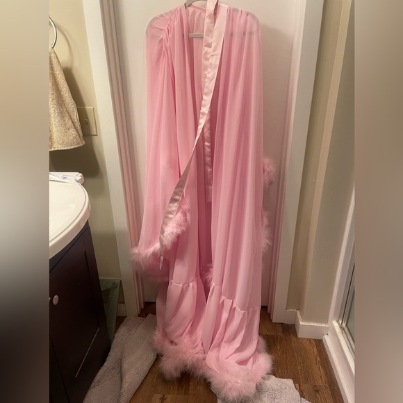 Intimates & Sleepwear Pink Fluffy Robe Poshmark